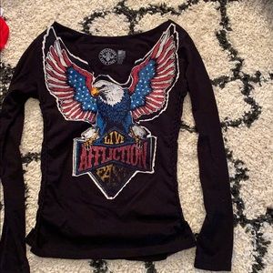 Affliction long sleeve top